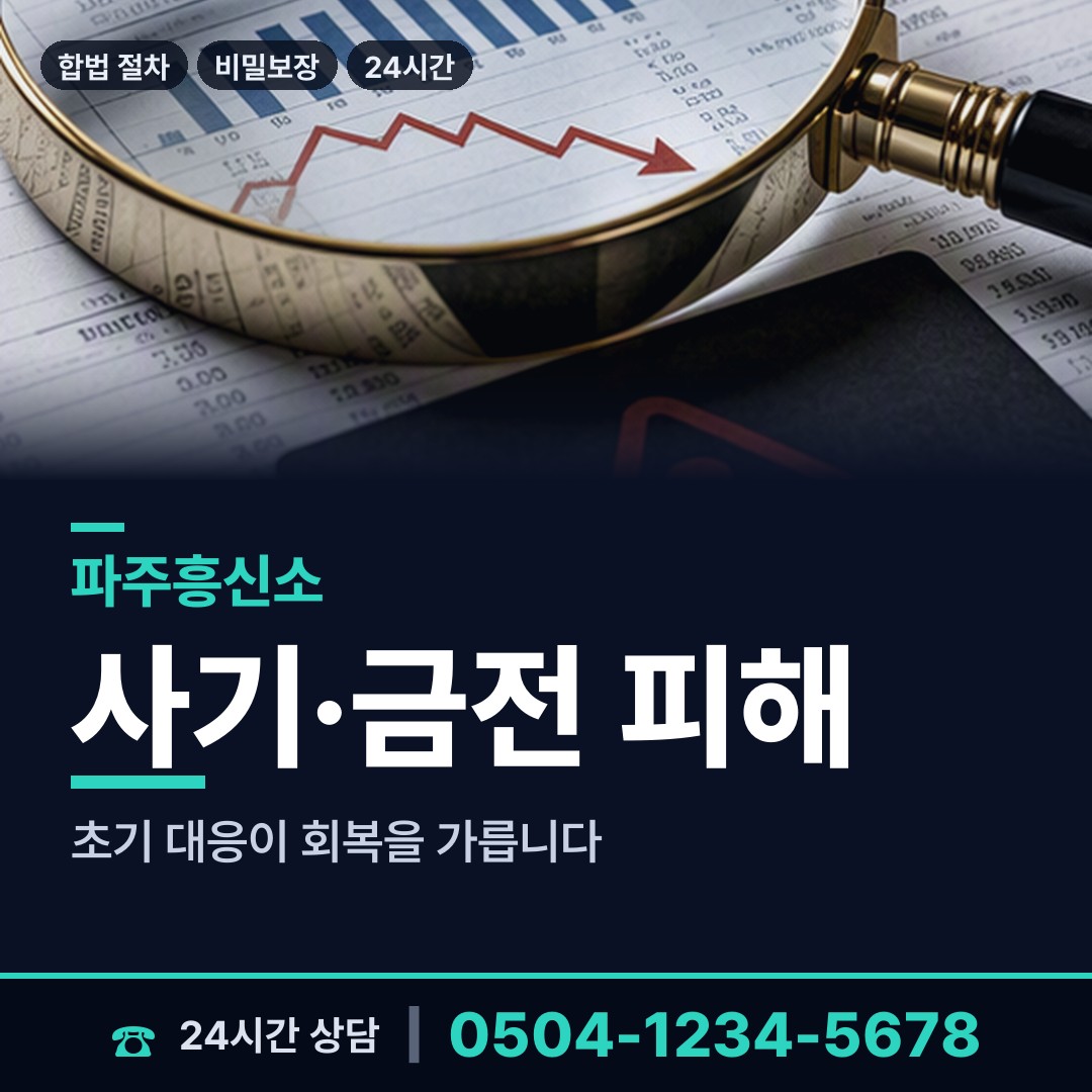 파주 운정6동 탐정비용 상담 안내